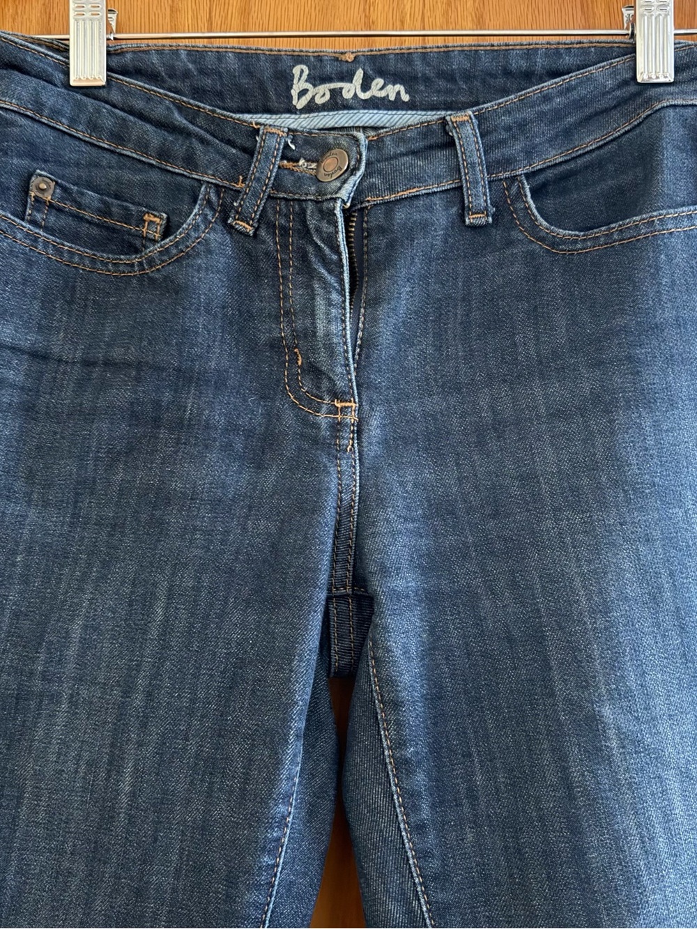 Boden Dark Blue Straight-Leg Jeans - Women Size 2R - Picture 5 of 8